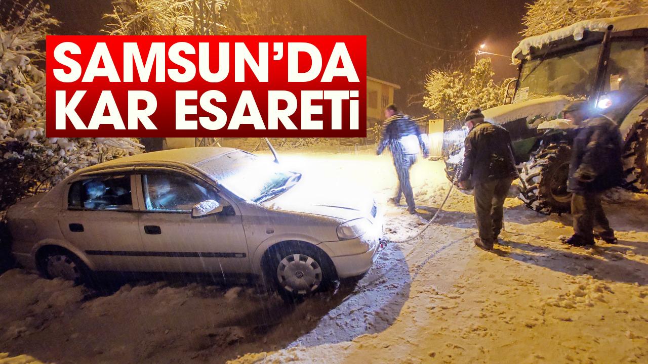 Samsun Asarcık'ta kar esareti