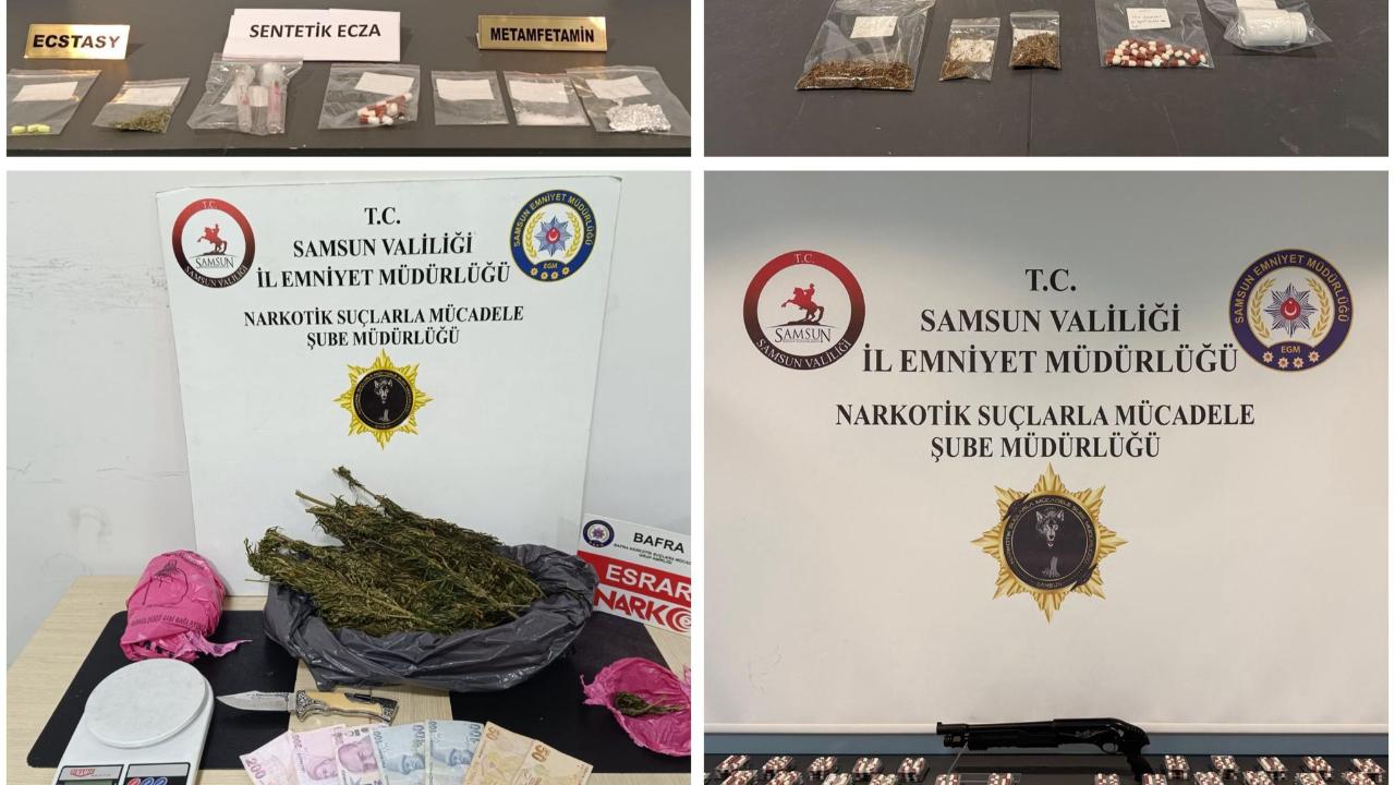 Samsun'da 4 ilçede narkotik operasyonu! 5 kişi hakkında işlem