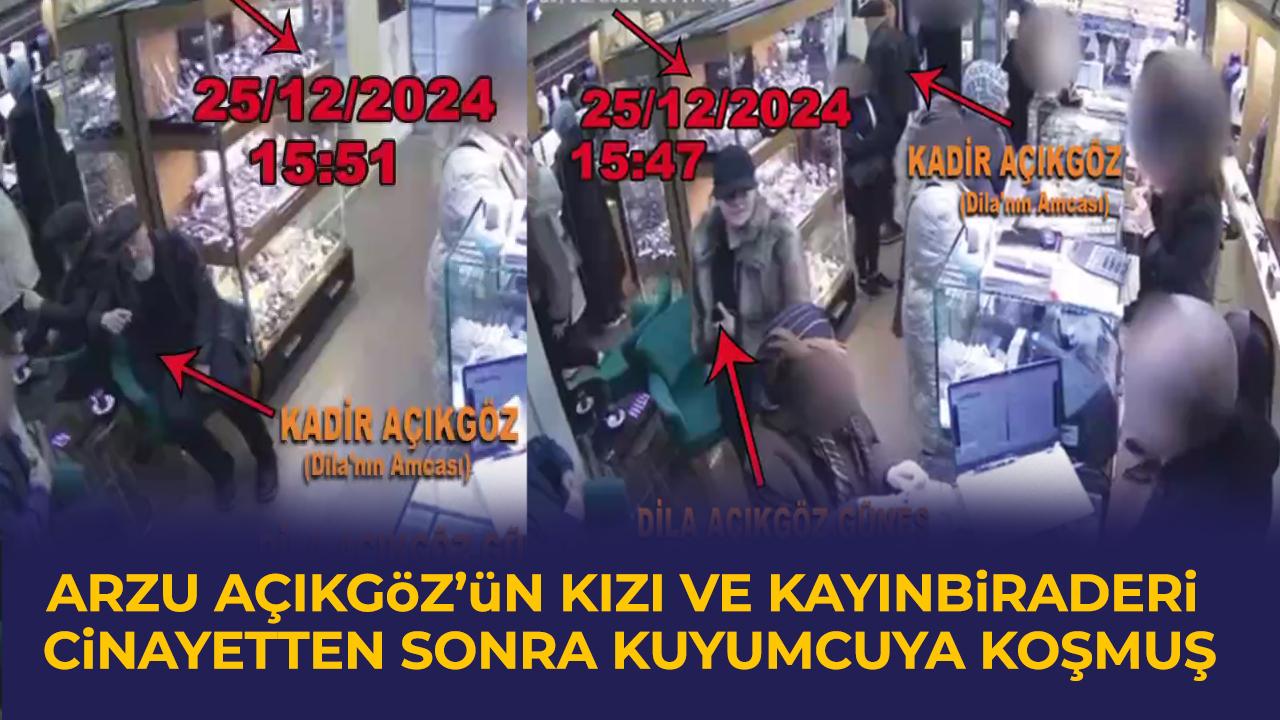 Samsun'da Arzu Açıkgöz öldürüldükten sonra kızı Dila ve kayınbiraderi kuyumcuya koşmuş