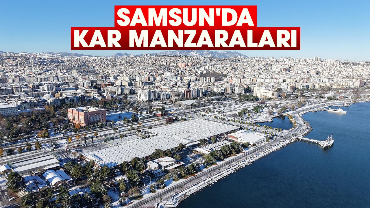 Samsun'da kar manzaraları