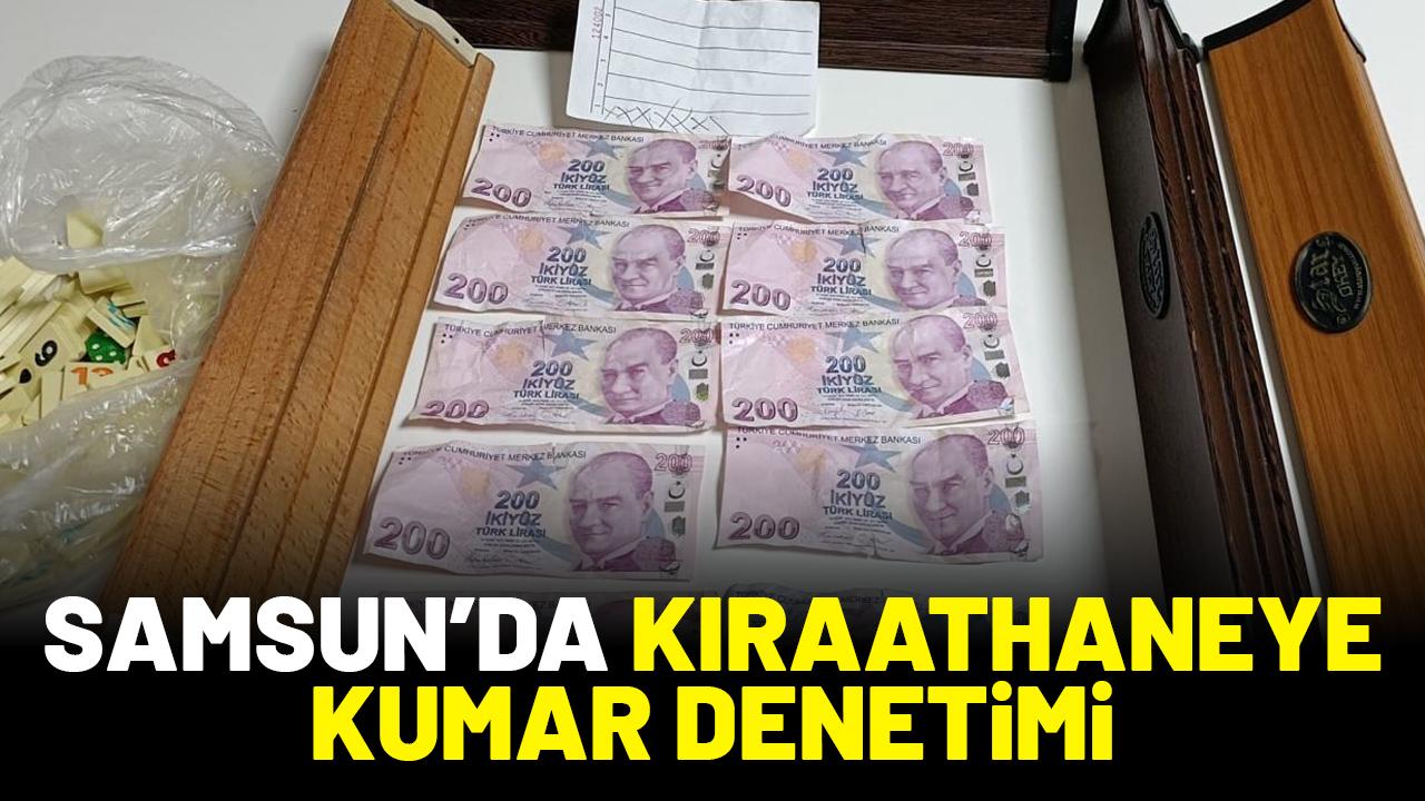 Samsun'da kıraathaneye kumar denetimi: 3 kişiye para cezası