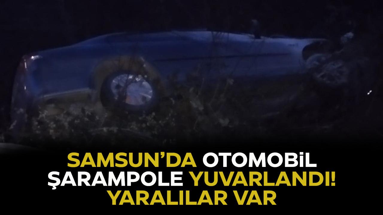 Samsun’da korkutan kaza! Otomobil şarampole yuvarlandı! 3 yaralı