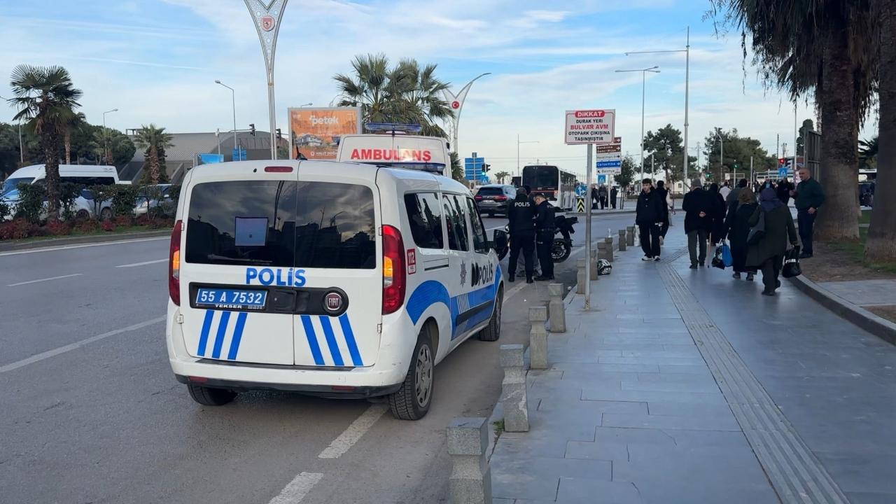 Samsun'da motosikletin çarptığı yaya yaralandı