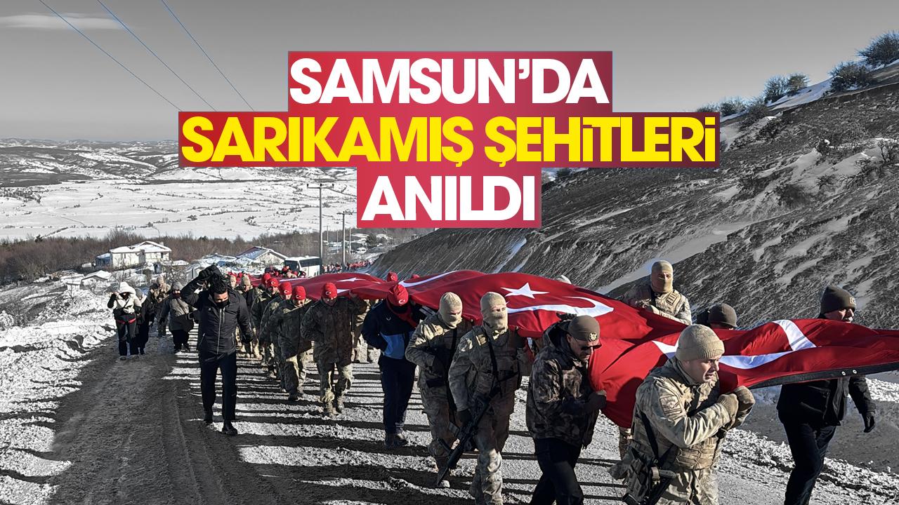 Samsun'da Sarıkamış şehitleri için anma programı ve bayrak yürüyüşü yapıldı