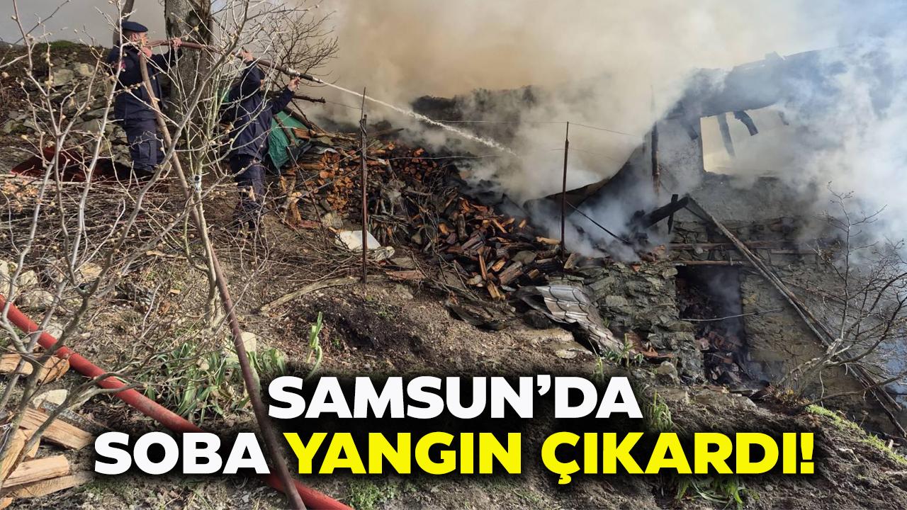 Samsun'da sobadan yayılan kıvılcımlar yangın çıkardı