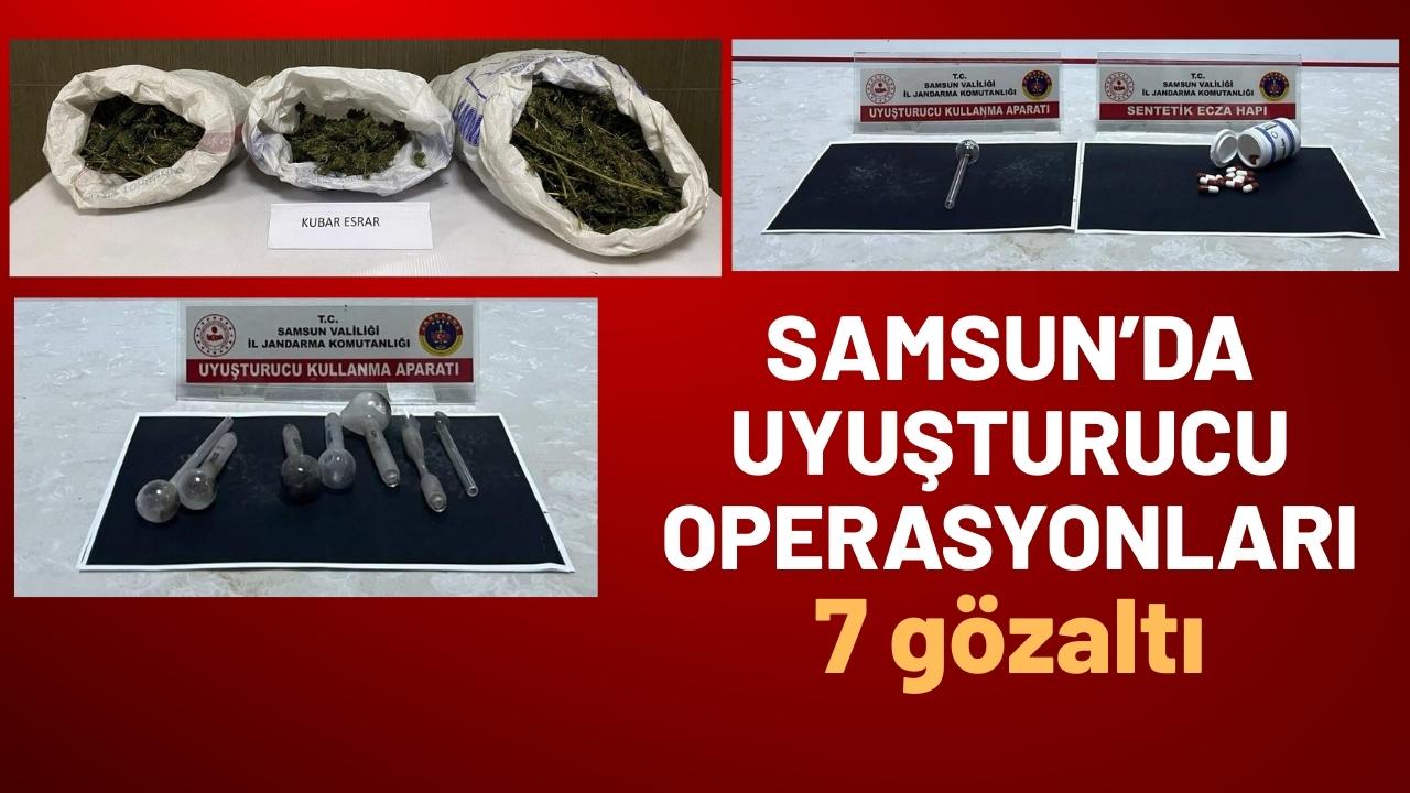 Samsun'da uyuşturucu operasyonları: 7 gözaltı