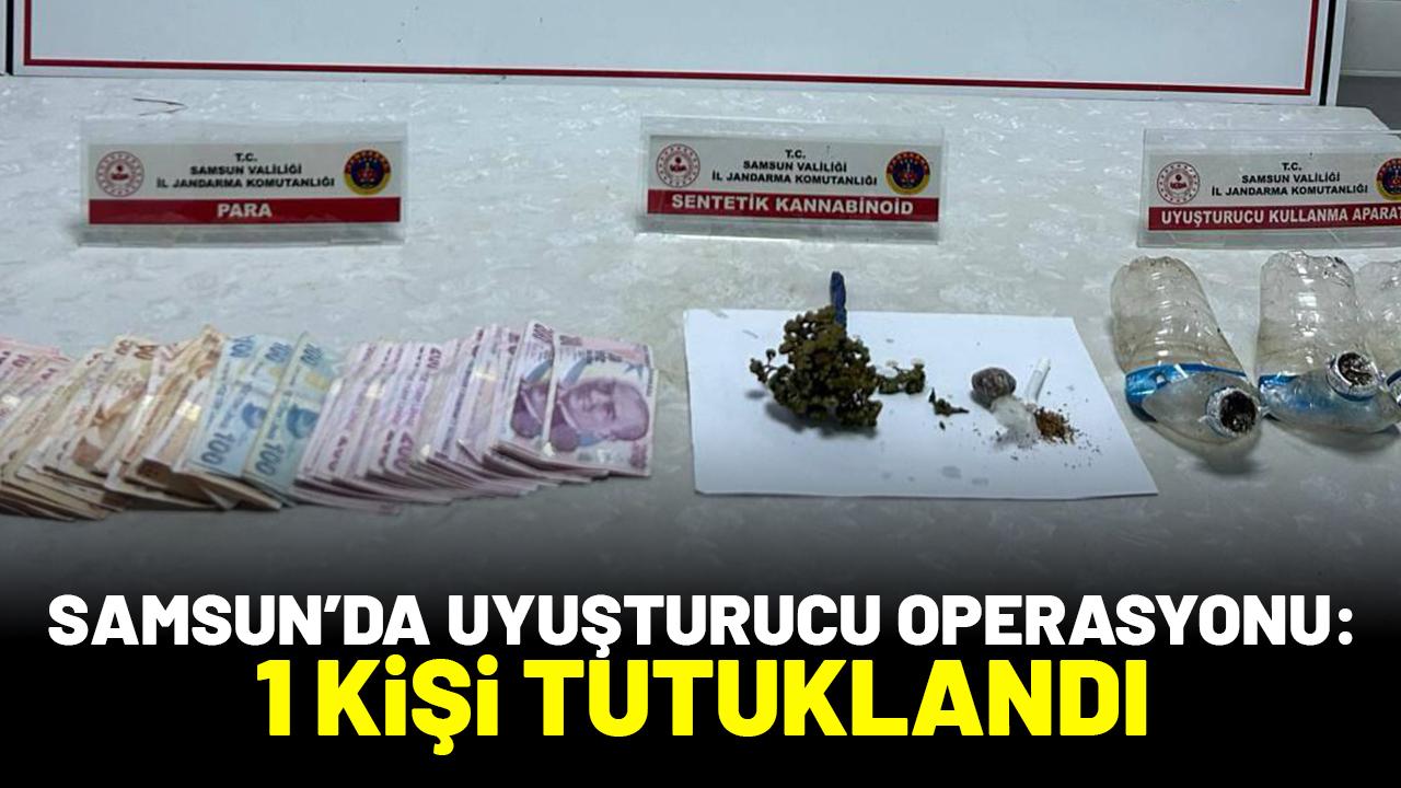 Samsun'da uyuşturucu operasyonunda yakalanan zanlı tutuklandı