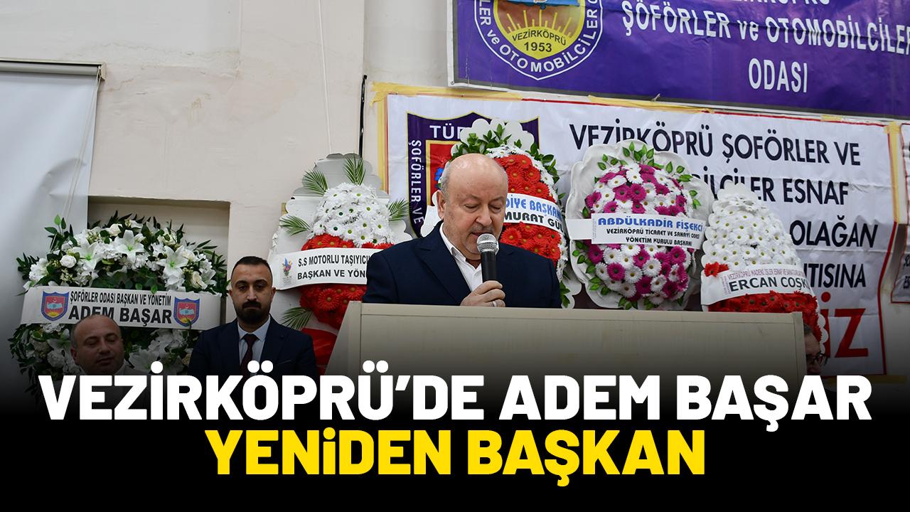 Samsun'da Vezirköprü Şoförler ve Otomobilciler Esnaf Odası Başkanlığına yeniden Adem Başar seçildi