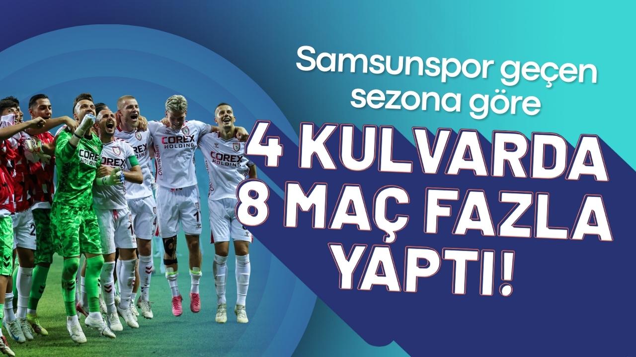 Samsunspor geçen sezona göre kaç maç fazla yaptı?