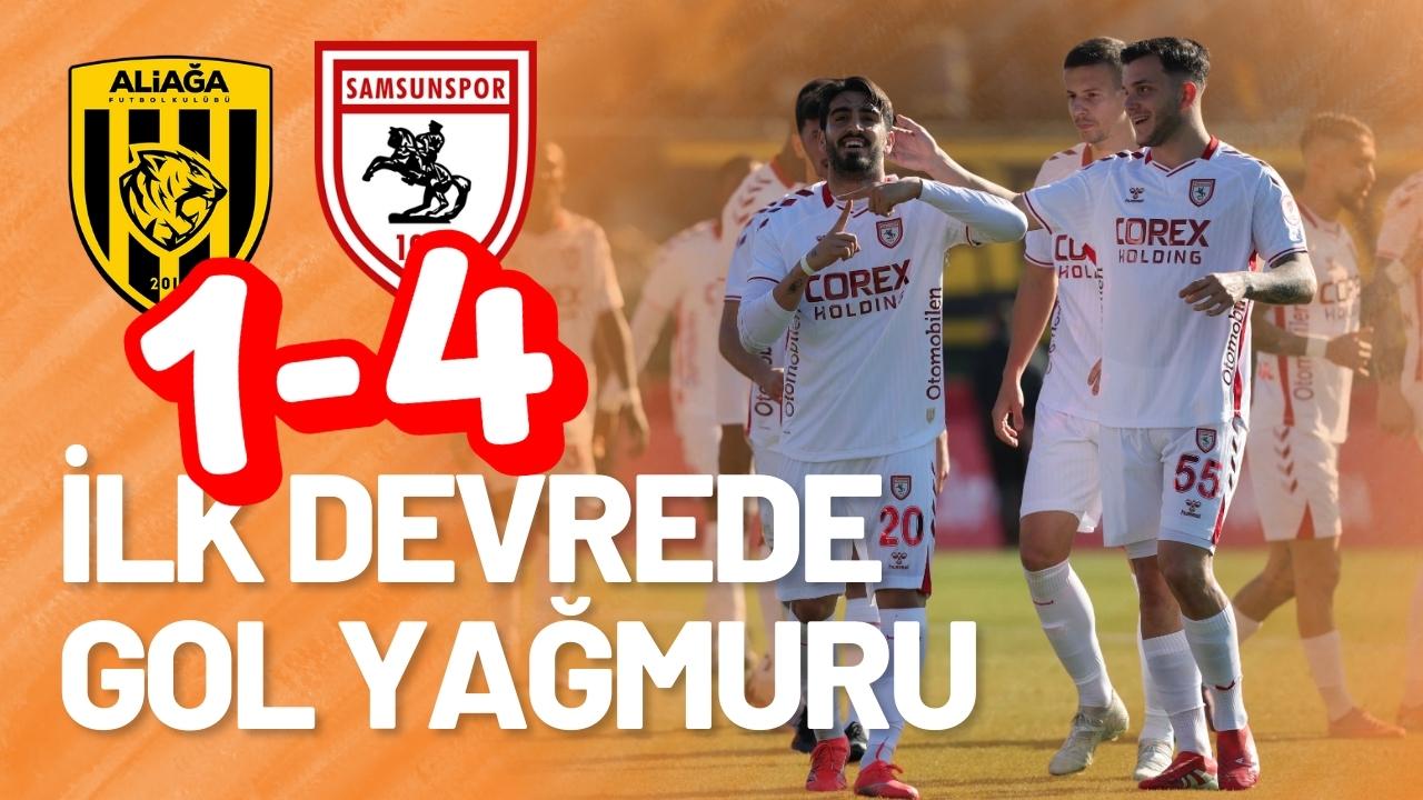Samsunspor Türkiye Kupası'nda Aliağa FK karşısında ilk yarı gol yağdırdı