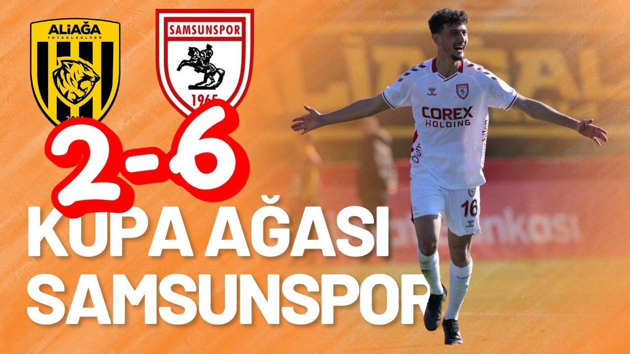 Samsunspor, Türkiye Kupası'nda Aliağa FK'yı farklı mağlup etti