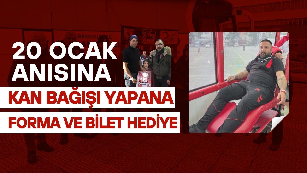Samsunspor'dan kan bağışlayana forma ve maç bileti hediye