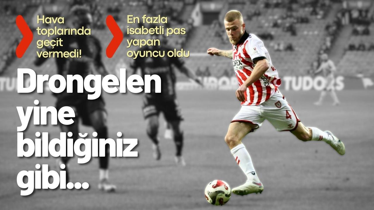 Samsunsporlu Drongelen hava toplarında geçit vermedi! En fazla isabetli pas yapan oyuncu oldu