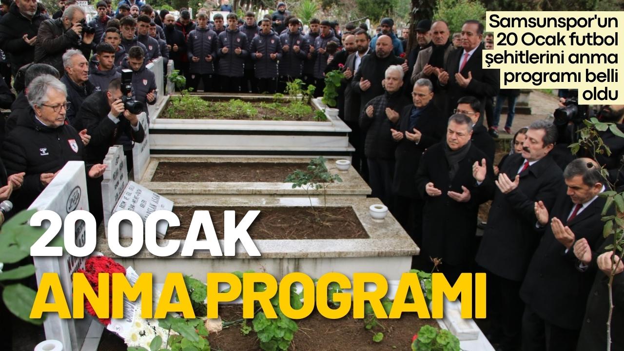 Samsunspor'un 20 Ocak futbol şehitlerini anma programı belli oldu