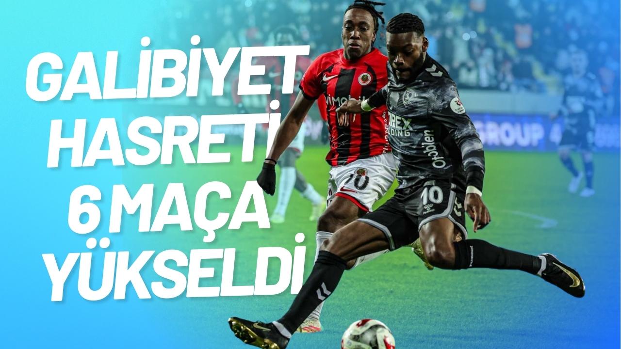 Samsunspor'un ligde galibiyet hasreti 6 maça yükseldi