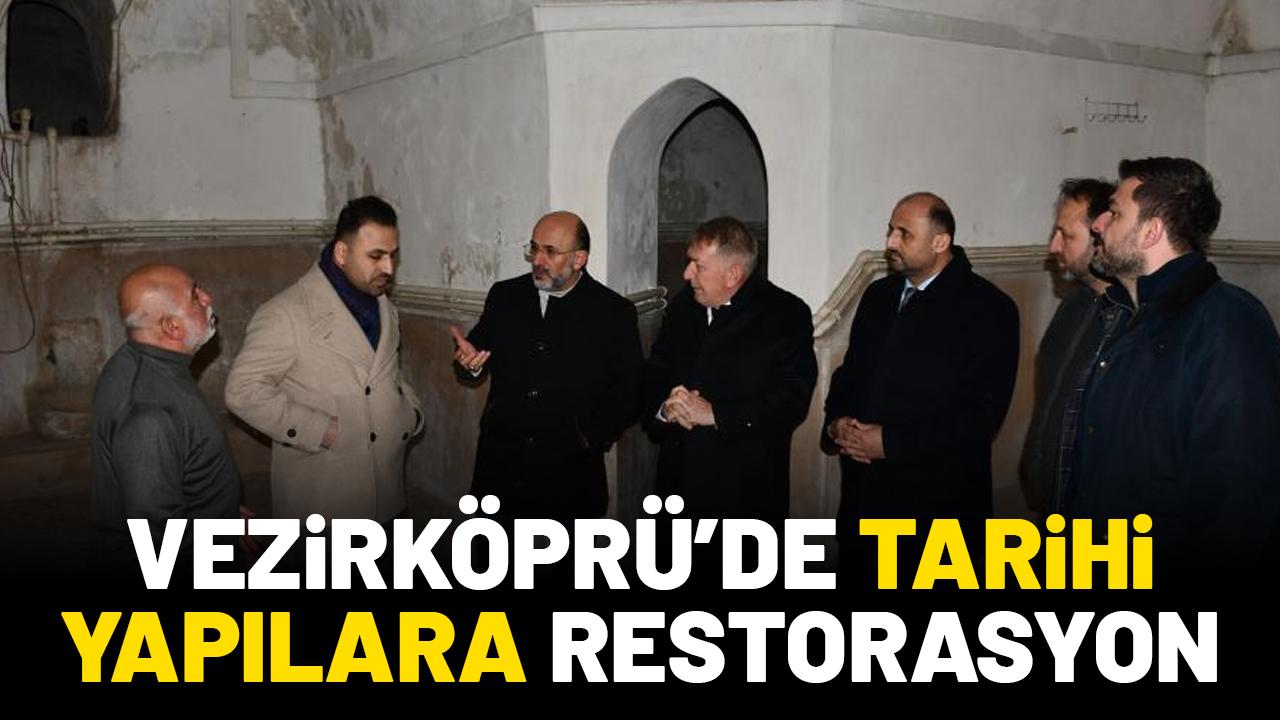 Samsun'un Vezirköprü ilçesinde tarihi yapılar restore ediliyor
