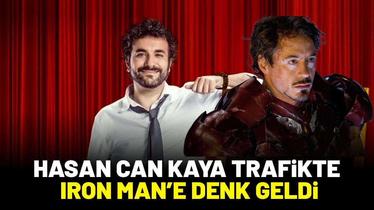 Ünlü komedyen Hasan Can Kaya trafikte Robert Downey Jr. ile denk geldi
