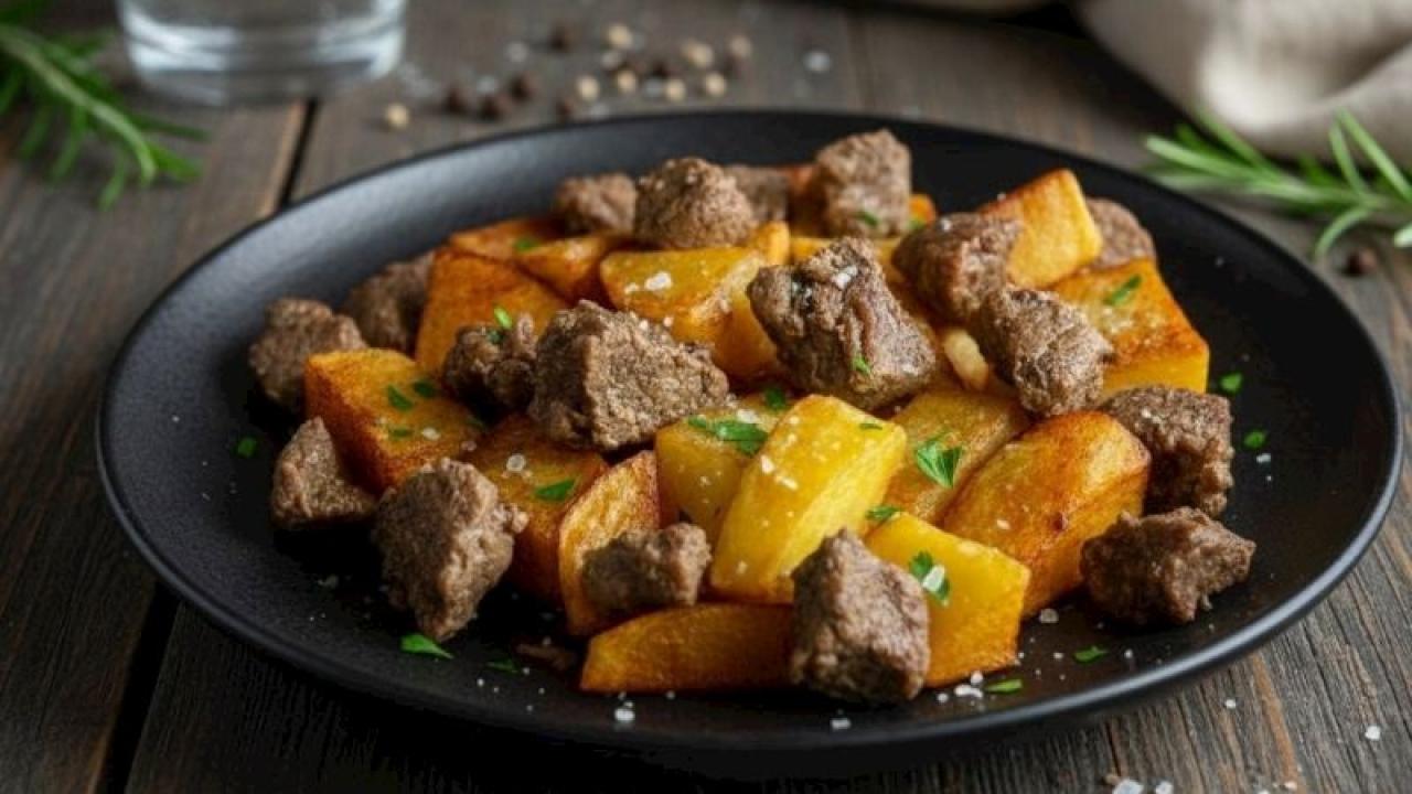 Yumuşacık etli patatesli kavurma tarifi