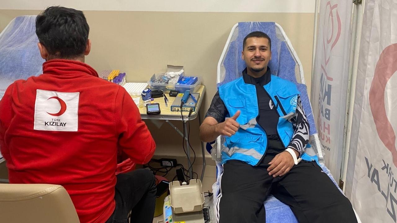 Alaçam'da öğrenci yurdunda kan bağışı etkinliği