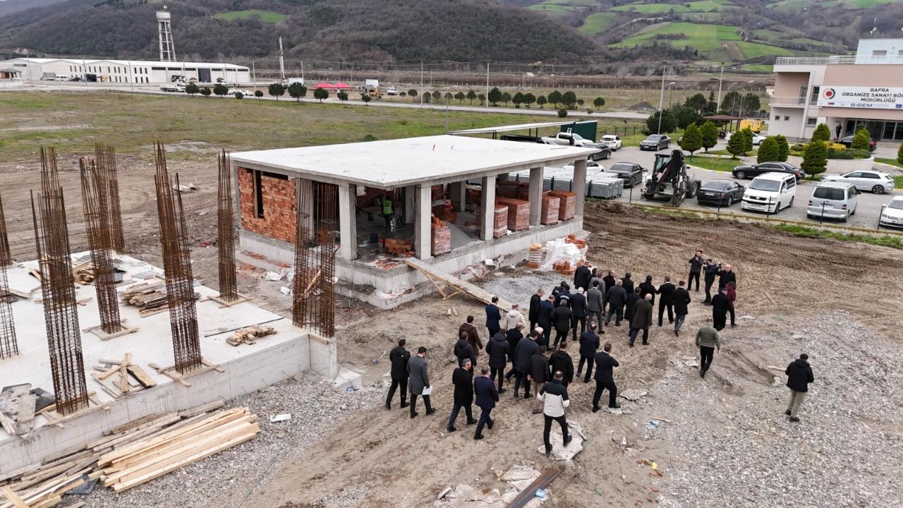 Bafra OSB'de yeni hizmet binalarının inşaatları sürüyor