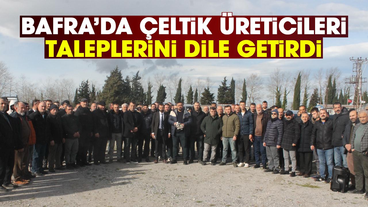 Bafra'da çeltik üreticileri taleplerini dile getirdi