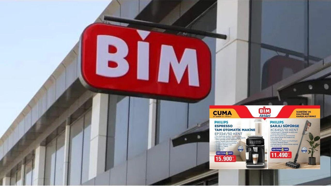 Bim peşin fiyatına 6 taksitle Philips kahve makinesi ve süpürge satacak! Bim 27 Şubat 2026 aktüel kataloğu