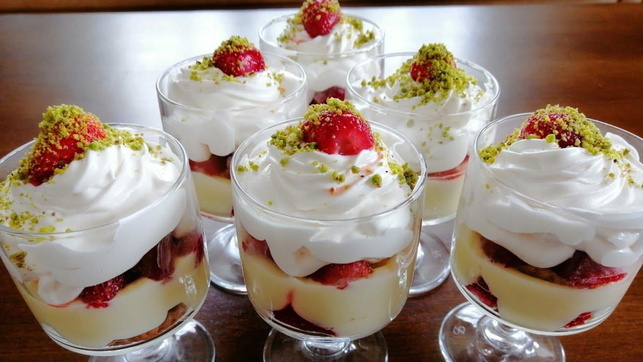 Cam kasede şık ve pratik trifle tarifi