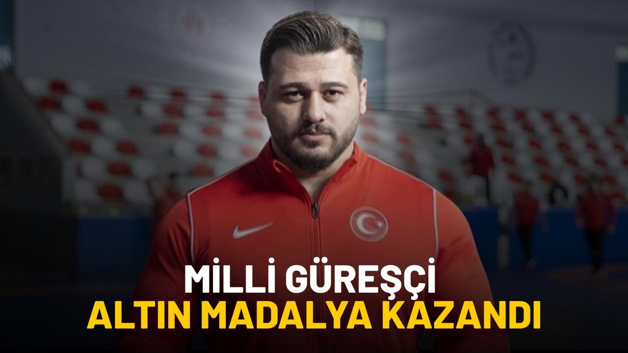 Cezası biten milli güreşçi altın madalya kazandı