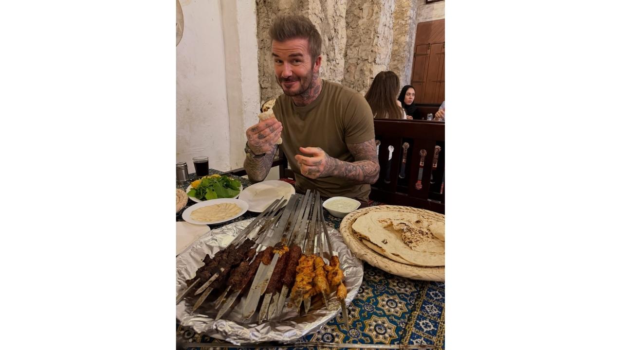 David Beckham kebap yerken fotoğraf paylaştı