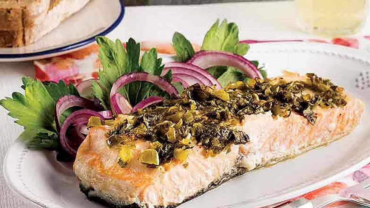 Ferah aromalı kişniş soslu somon tarifi