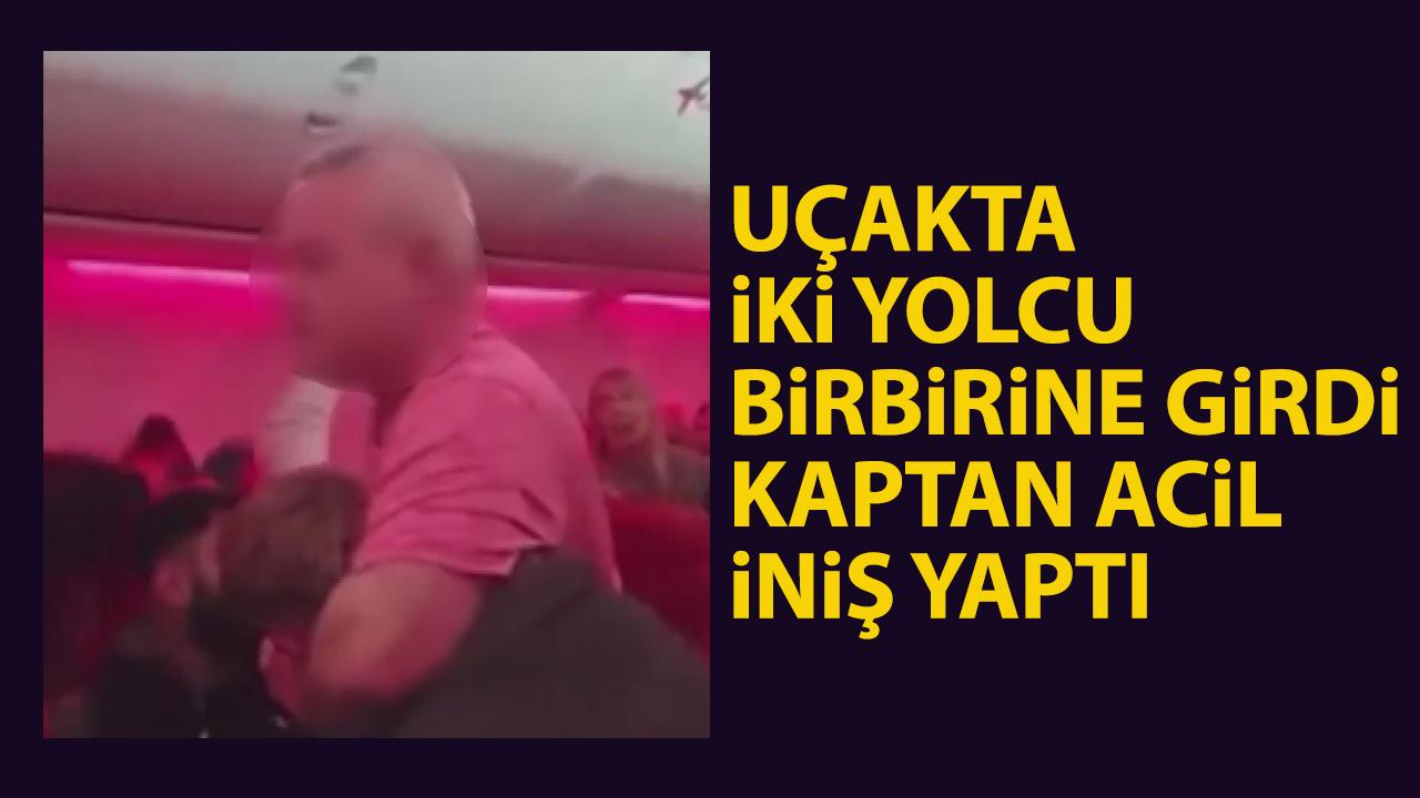 İki yolcu uçakta birbirine girdi: Uçak acil iniş yaptı! Yolculara ömür boyu yasak geldi