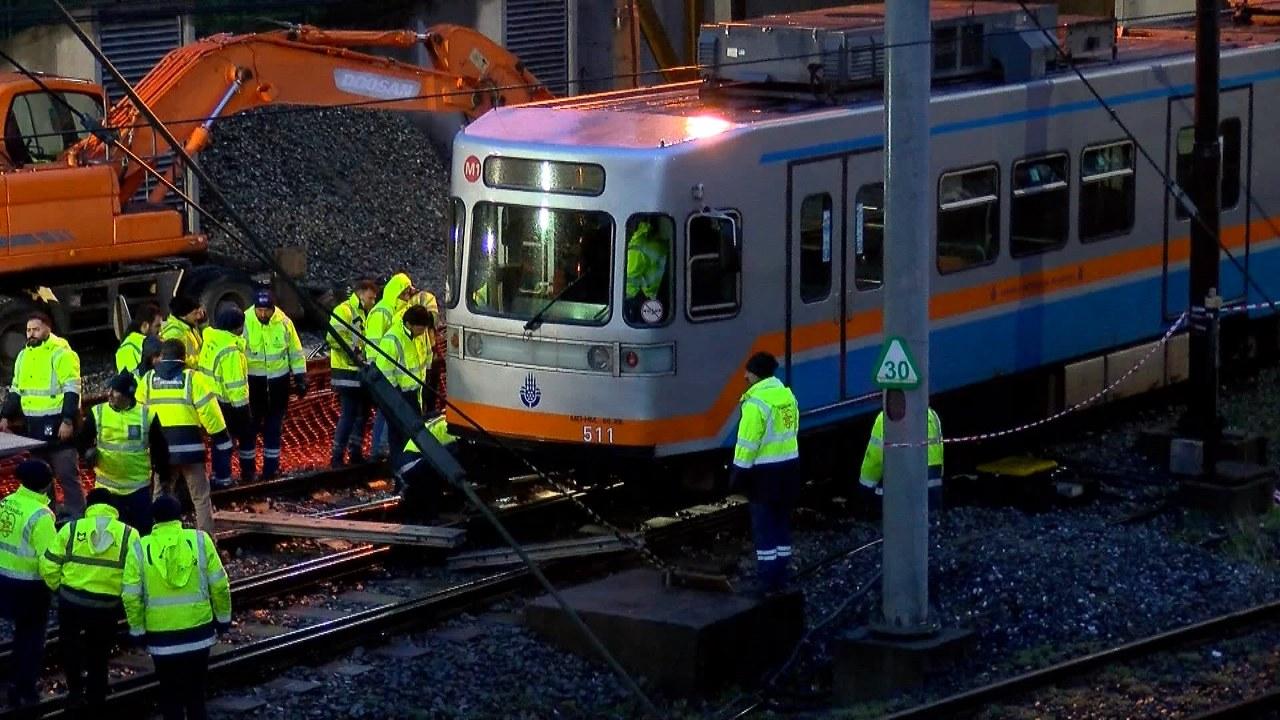 İstanbul'da korku dolu anlar! Metro raydan çıktı!