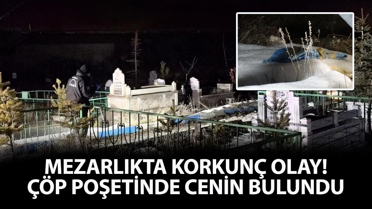 Mezarlıkta korkunç olay! Çöp poşeti içinde cenin bulundu
