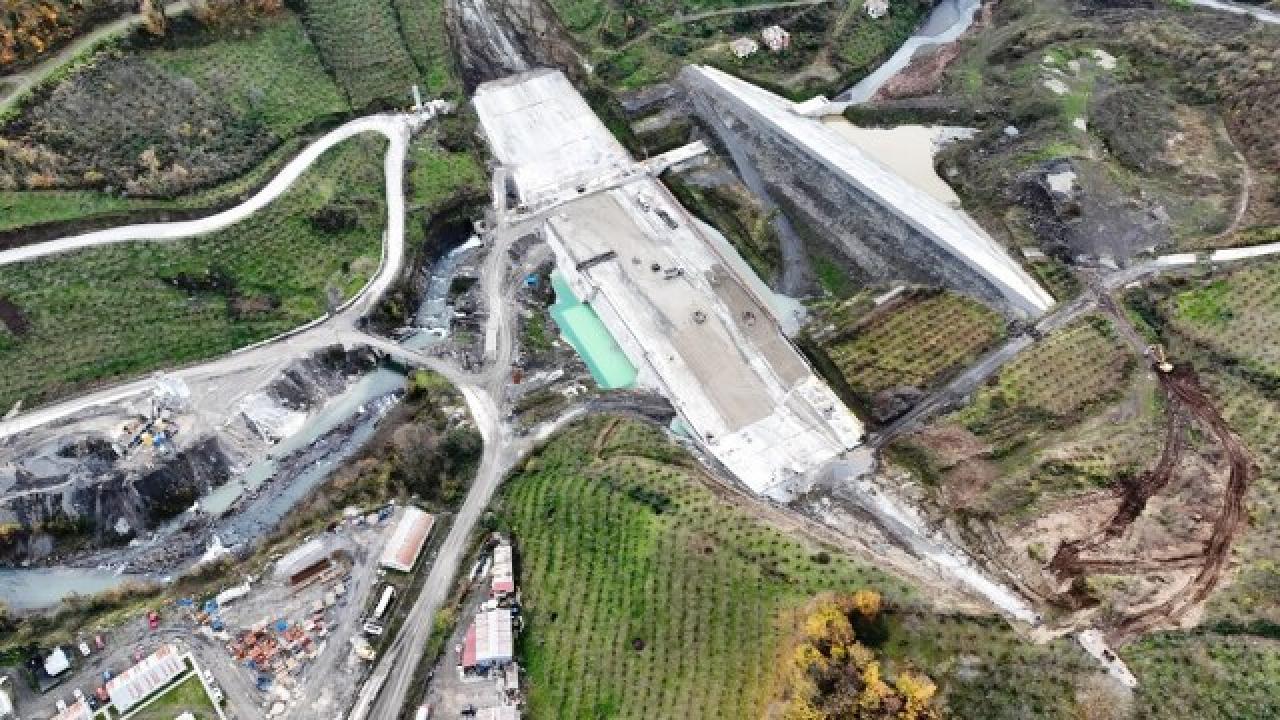 Salıpazarı Barajı yüzde 77 tamam