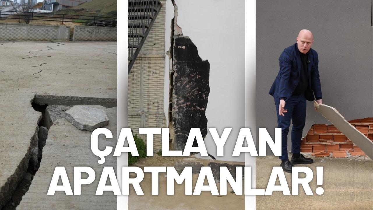 Samsun Atakum'da inşaat çalışmaları apartmanlarda derin çatlaklara yol açtı