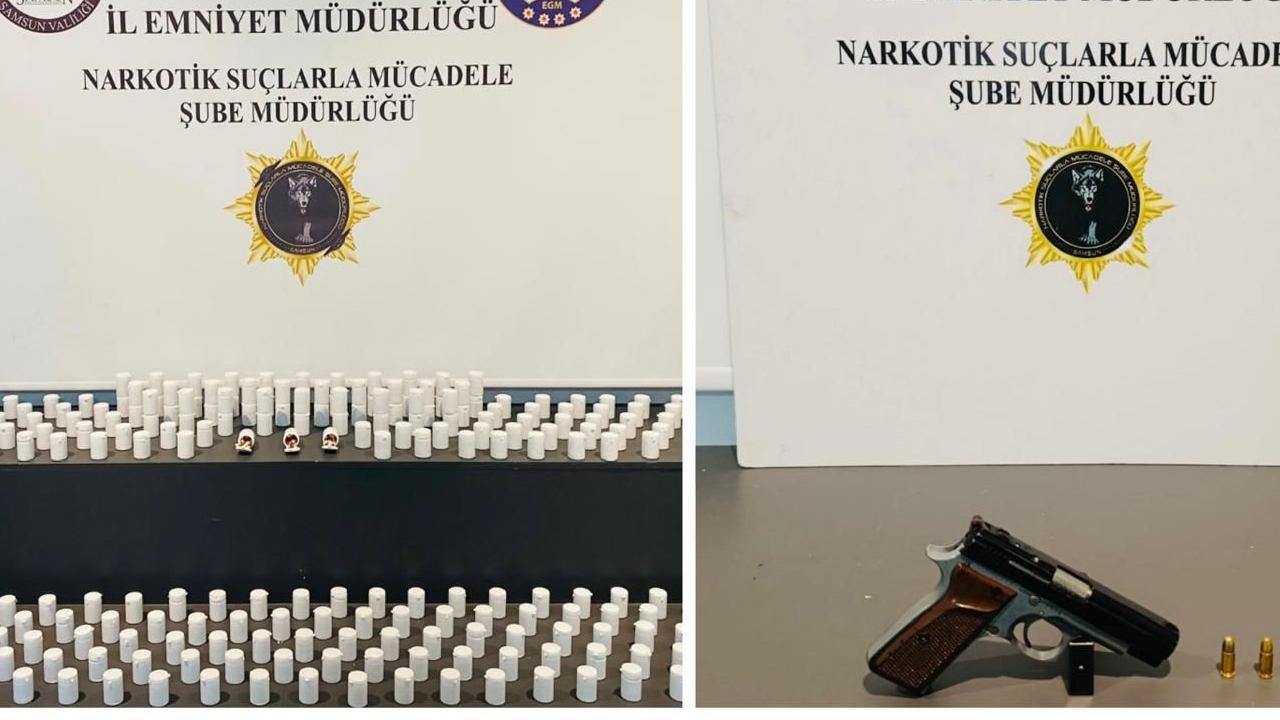 Samsun’da 9 bin 308 adet sentetik ecza ele geçirildi