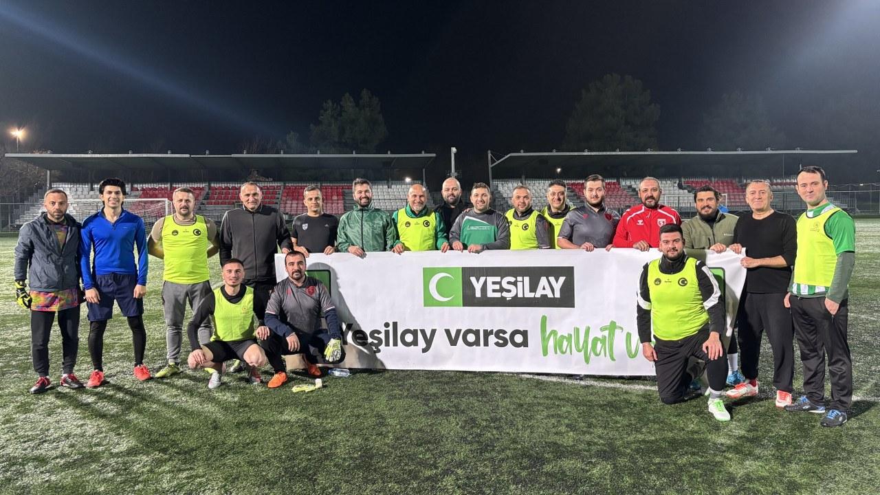 Samsun'da bağımlılıkla mücadeleye halı saha maçı ile dikkat çekildi