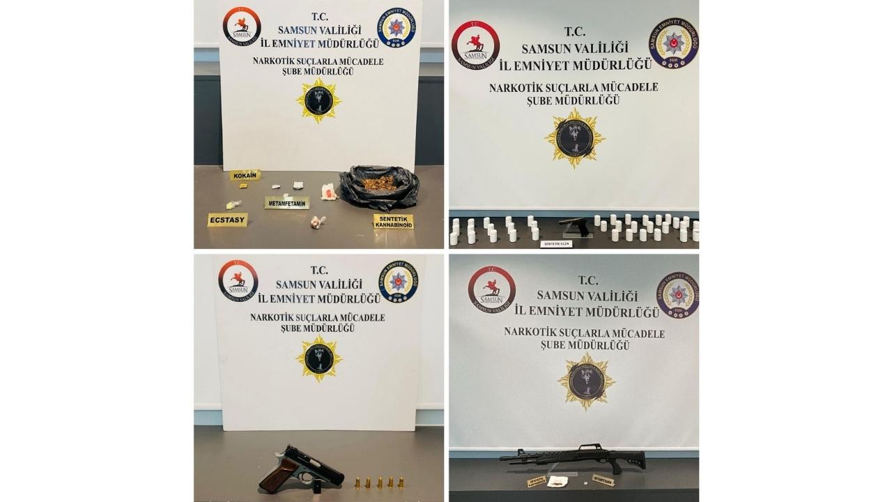 Samsun'da eş zamanlı uyuşturucu baskını: 7 gözaltı