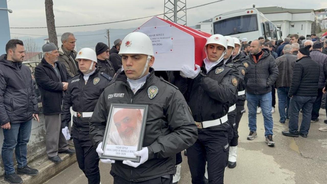Samsun'da hayatını kaybeden bekçi Yaşar Soylu son yolculuğuna uğurlandı