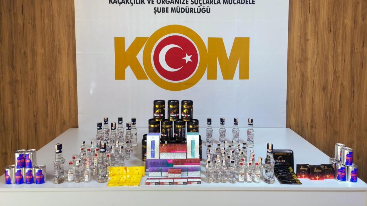 Samsun'da kaçak alkol ve tütün operasyonu