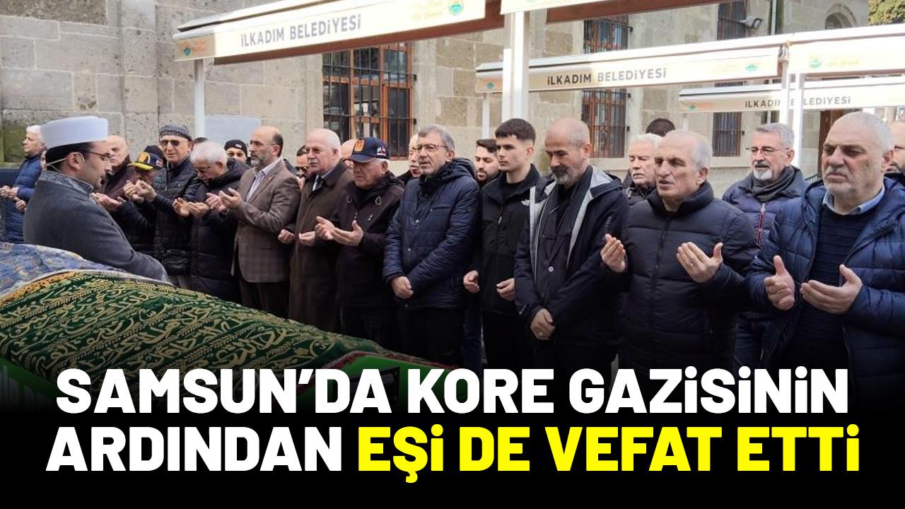 Samsun'da Kore Gazisi Ali Gümüş'ün ardından eşi Güler Gümüş'de vefat etti