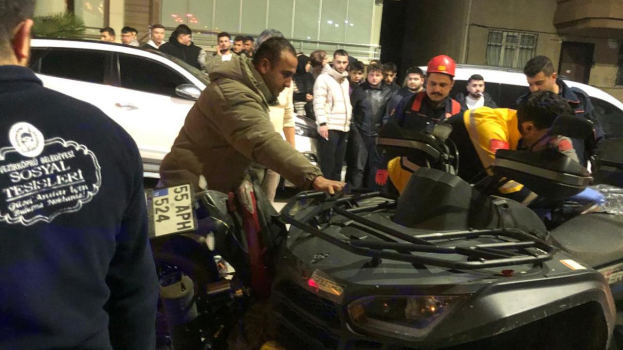 Samsun'da motosiklet ile ATV çarpıştı! Yaralılar var