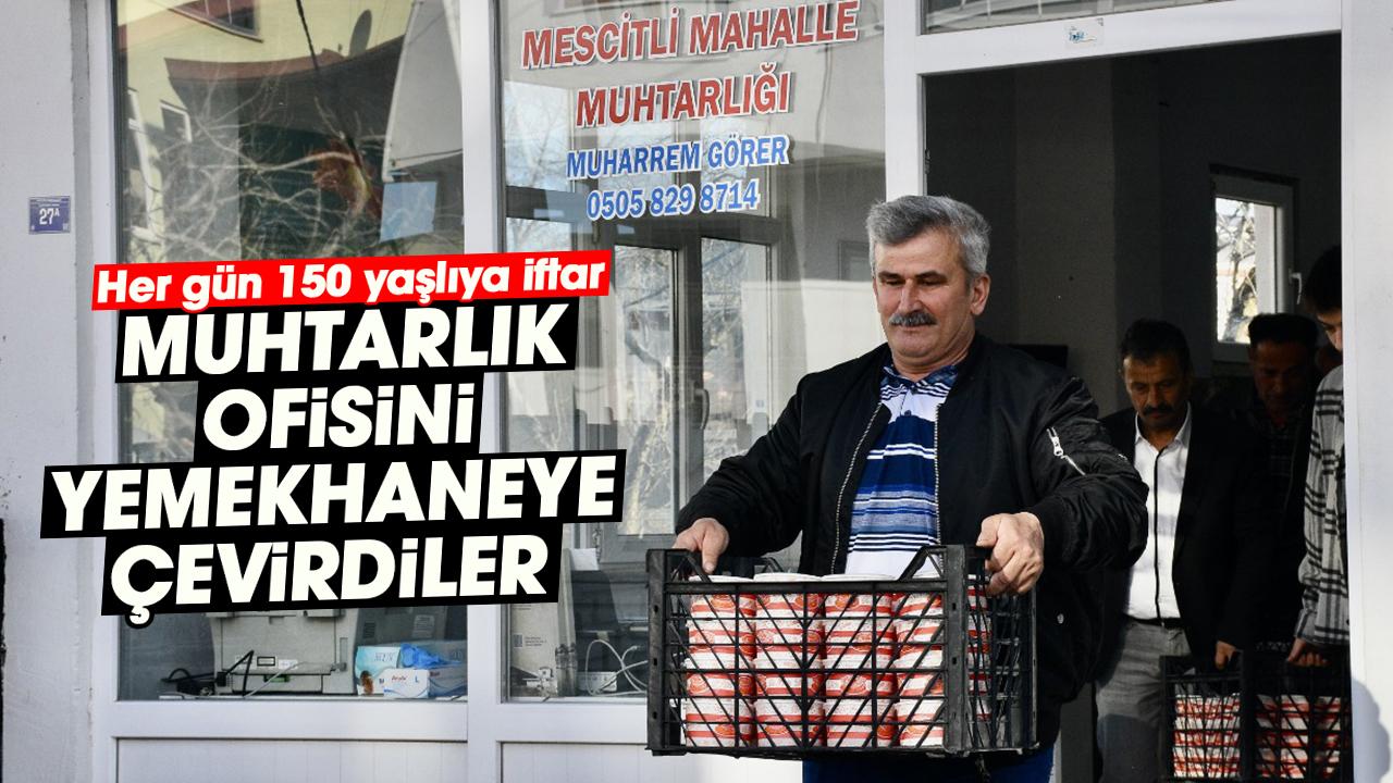 Samsun'da muhtarlık ofisini yemekhaneye çevirdiler