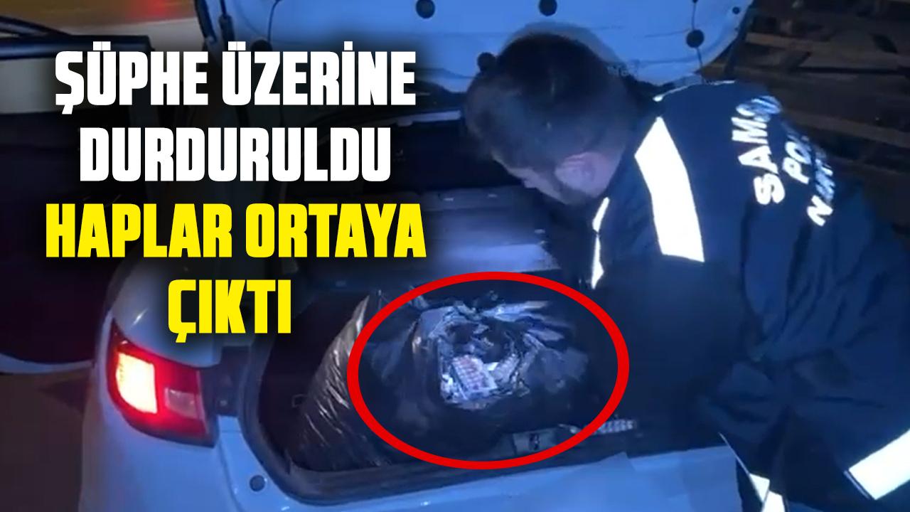 Samsun’da narkotik operasyonu! Şüphe üzerine durduruldu haplar ortaya çıktı