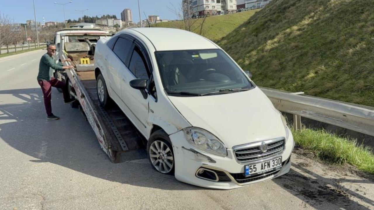 Samsun’da otomobil bariyere çarptı: 1 yaralı