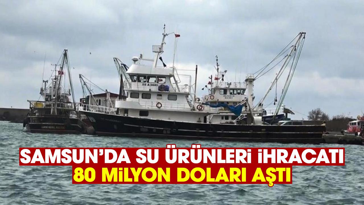 Samsun'da su ürünleri ihracatı 80 milyon doları aştı