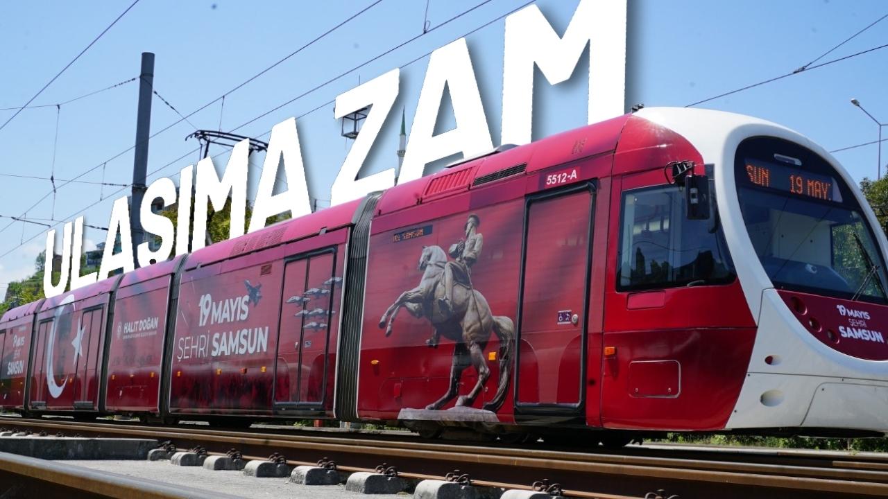 Samsun'da toplu ulaşıma zam