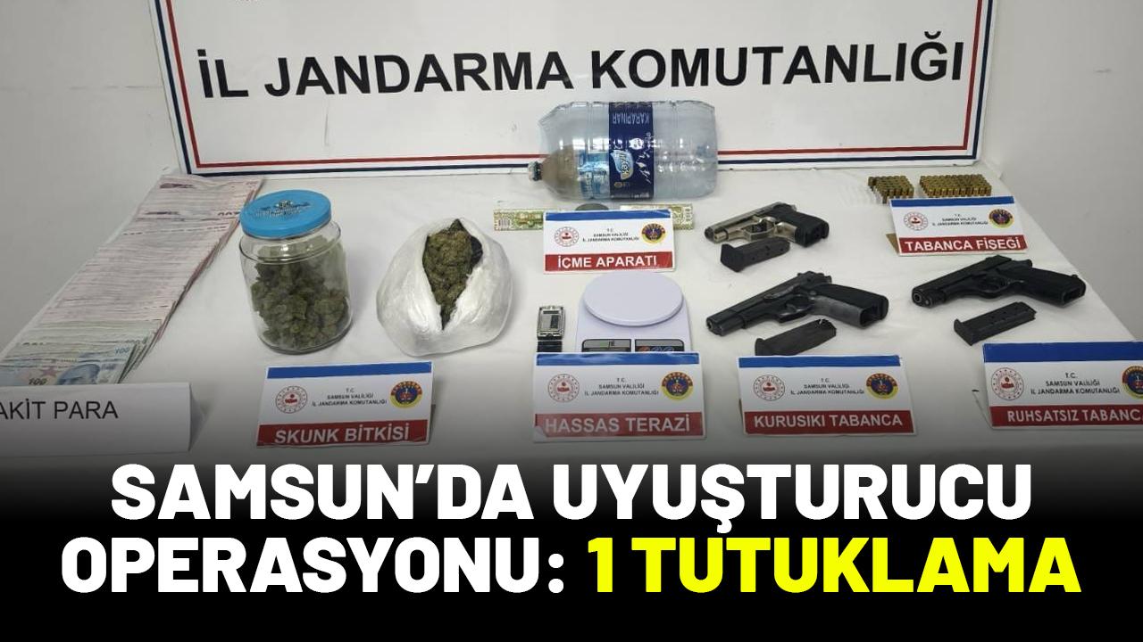 Samsun'da uyuşturucu operasyonunda 1 şahıs tutuklandı