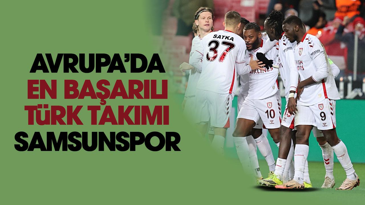 Samsunspor Avrupa'daki en farklı galibiyetini aldı