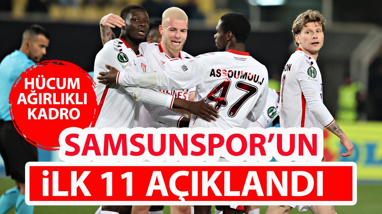 Samsunspor Konferans Ligi'nde Shkendija rövanş maçı ilk 11'i açıklandı